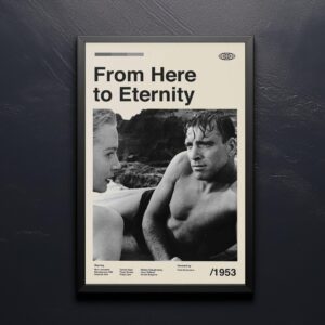 From Here to Eternity movie poster in mid-century modern style art