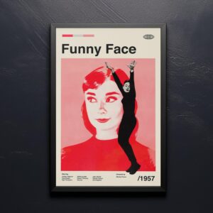 Funny Face Movie Poster - Mid-Century inspired artwork