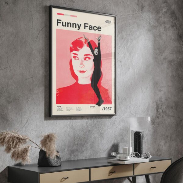 Funny Face Movie Poster - Mid-Century inspired artwork