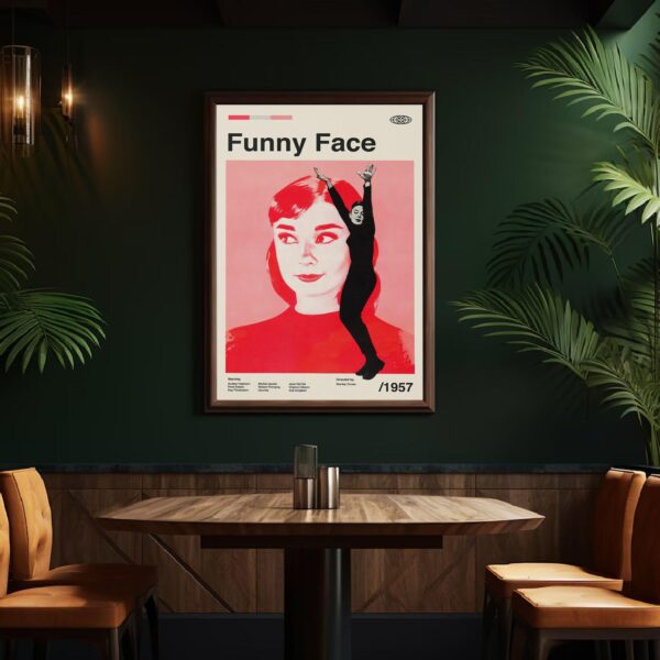 Funny Face Movie Poster - Mid-Century inspired artwork