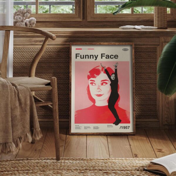 Funny Face Movie Poster - Mid-Century inspired artwork