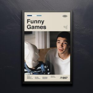 Funny Games Movie Poster - mid-century inspired retro artwork