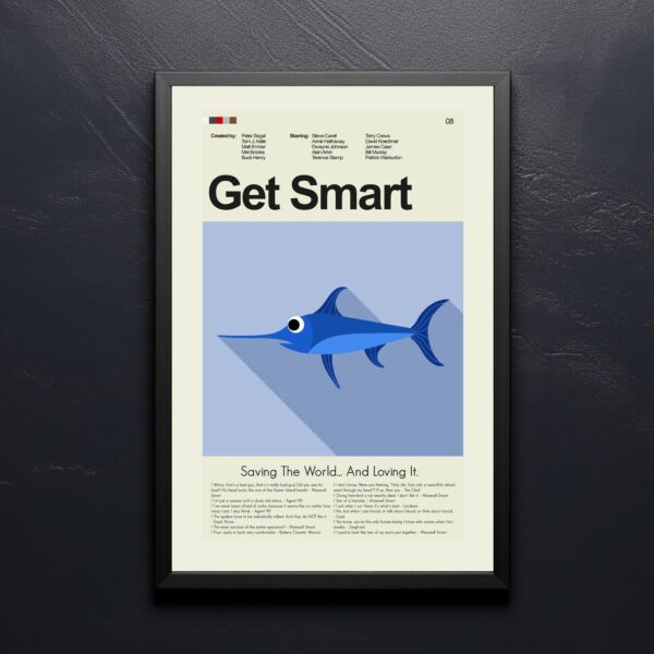 Get Smart movie poster featuring mid-century modern furniture design