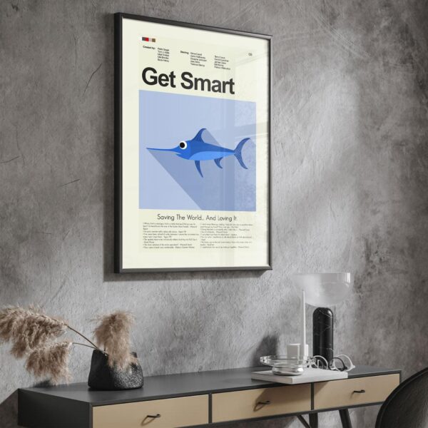 Get Smart movie poster featuring mid-century modern furniture design