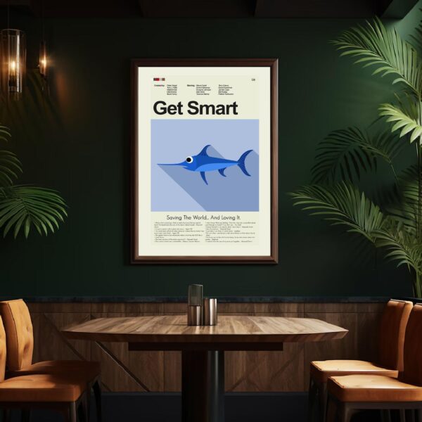 Get Smart movie poster featuring mid-century modern furniture design