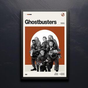 Ghostbusters mid-century poster art retro vintage print
