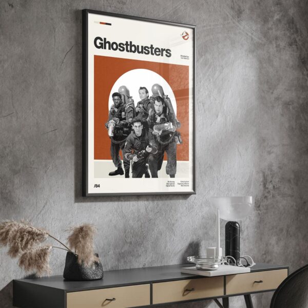 Ghostbusters mid-century poster art retro vintage print