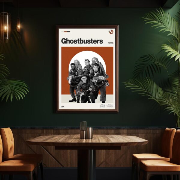 Ghostbusters mid-century poster art retro vintage print