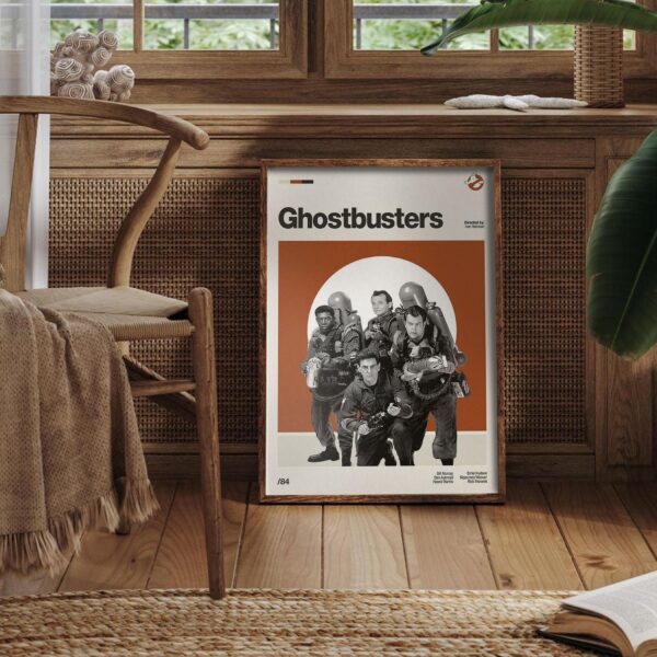 Ghostbusters mid-century poster art retro vintage print