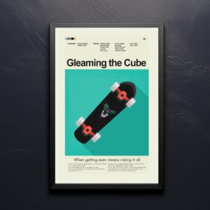 Mid-century modern Gleaming the Cube movie poster wall art