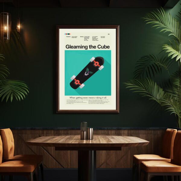 Mid-century modern Gleaming the Cube movie poster wall art