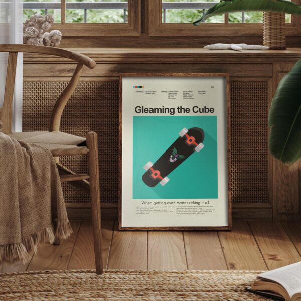 Mid-century modern Gleaming the Cube movie poster wall art