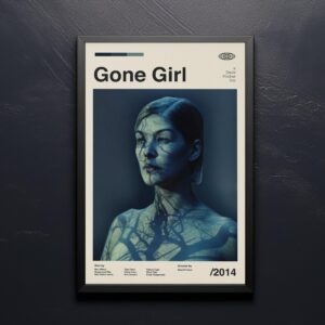 Mid-century modern style Gone Girl movie poster art print