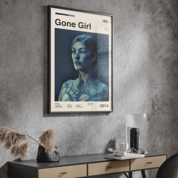 Mid-century modern style Gone Girl movie poster art print