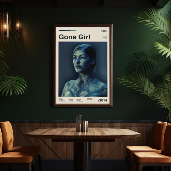 Mid-century modern style Gone Girl movie poster art print