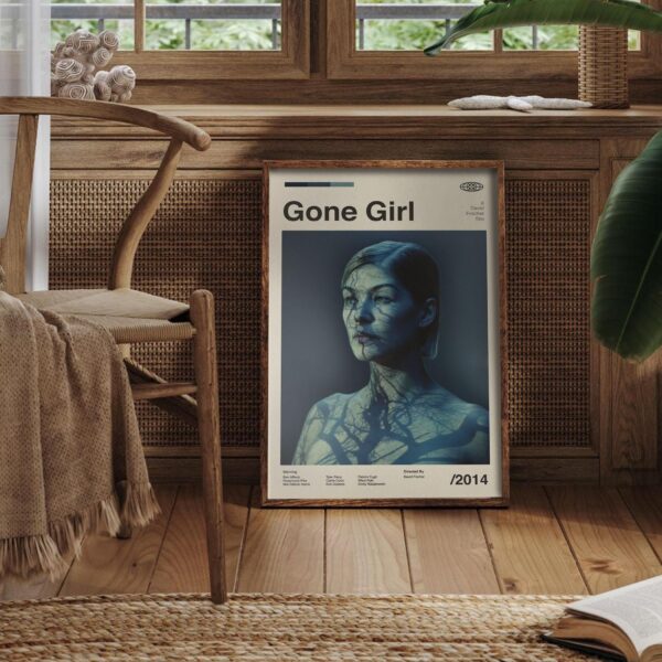 Mid-century modern style Gone Girl movie poster art print