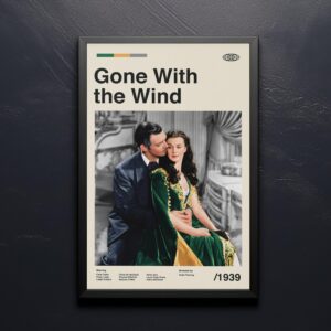 Gone with the Wind mid-century poster retro artwork