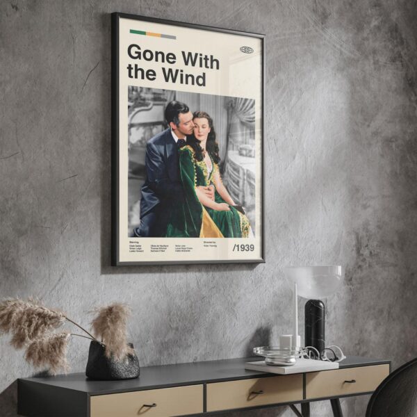 Gone with the Wind mid-century poster retro artwork