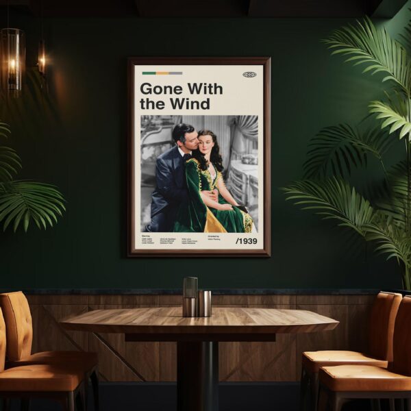 Gone with the Wind mid-century poster retro artwork