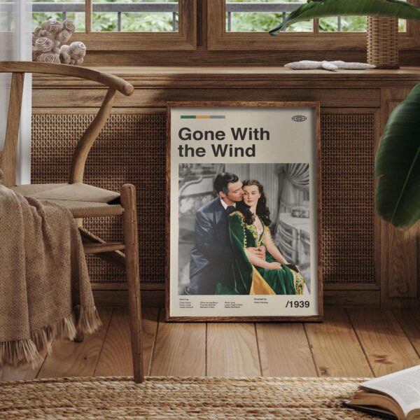 Gone with the Wind mid-century poster retro artwork