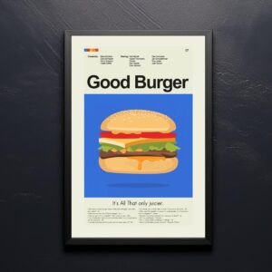 Good Burger movie poster in mid-century modern style with retro design