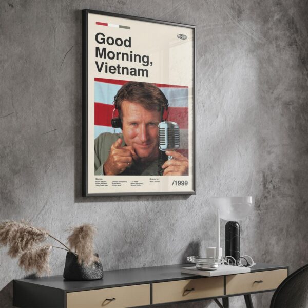 Good Morning, Vietnam mid-century poster vintage print