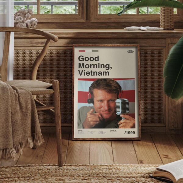 Good Morning, Vietnam mid-century poster vintage print