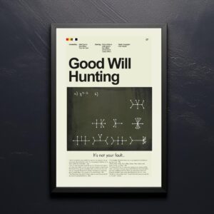Large mid-century modern Good Will Hunting movie poster art print