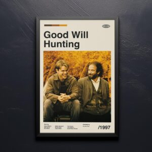 Mid-century modern Good Will Hunting movie poster design