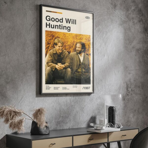 Mid-century modern Good Will Hunting movie poster design