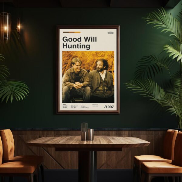 Mid-century modern Good Will Hunting movie poster design