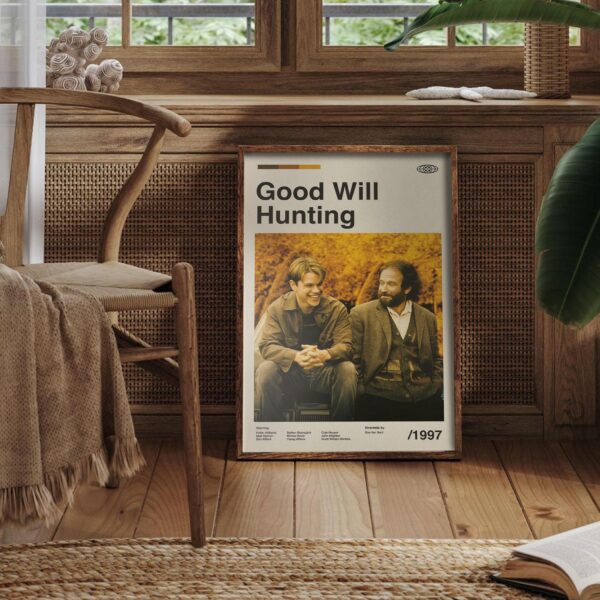 Mid-century modern Good Will Hunting movie poster design