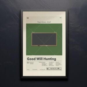 Mid century modern Good Will Hunting movie vintage poster design
