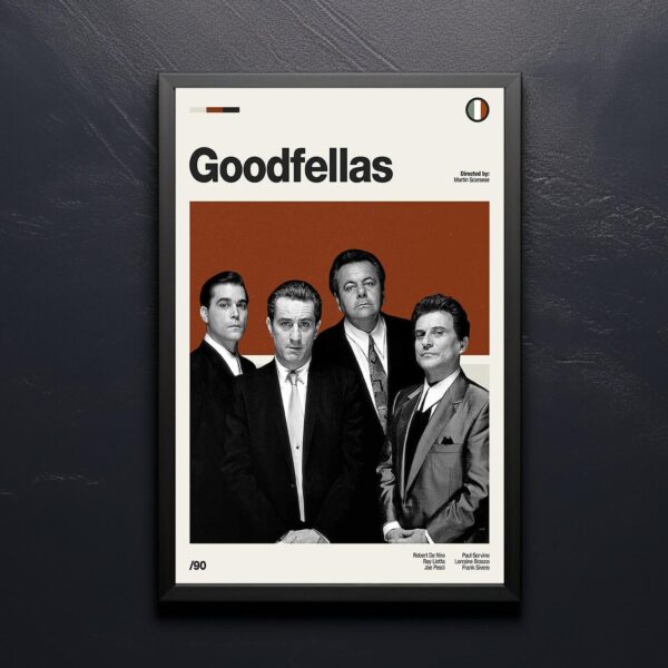 GoodFellas mid-century poster, retro artwork for film lovers