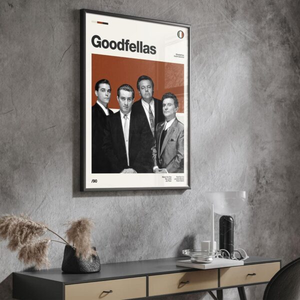 GoodFellas mid-century poster, retro artwork for film lovers