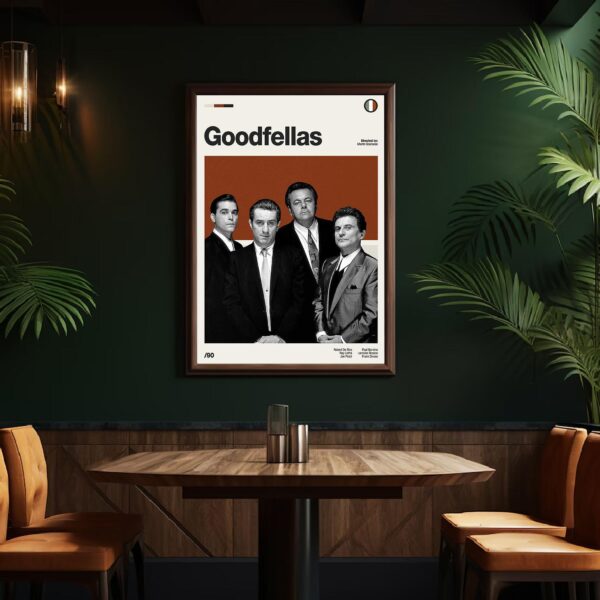 GoodFellas mid-century poster, retro artwork for film lovers