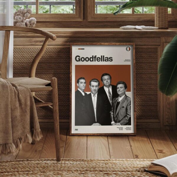 GoodFellas mid-century poster, retro artwork for film lovers