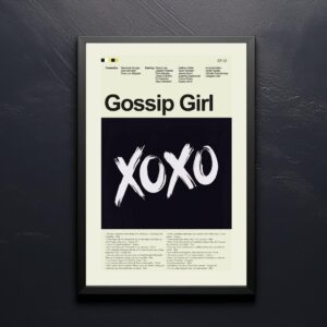 Vintage mid-century modern Gossip Girl movie poster art