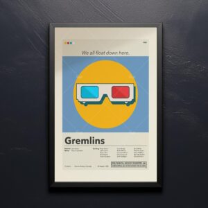 Gremlins movie poster with 20th century modern design elements