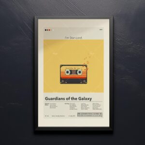 Mid-century modern Guardians of the Galaxy movie poster art