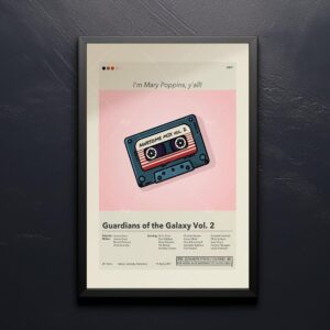 Mid-century modern style Guardians of the Galaxy Vol. 2 movie poster art