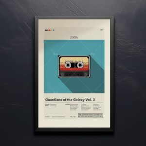 Mid-century modern style Guardians of the Galaxy Vol. 3 movie poster