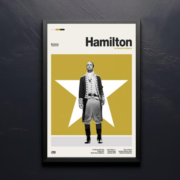Hamilton movie poster - mid-century vintage art print