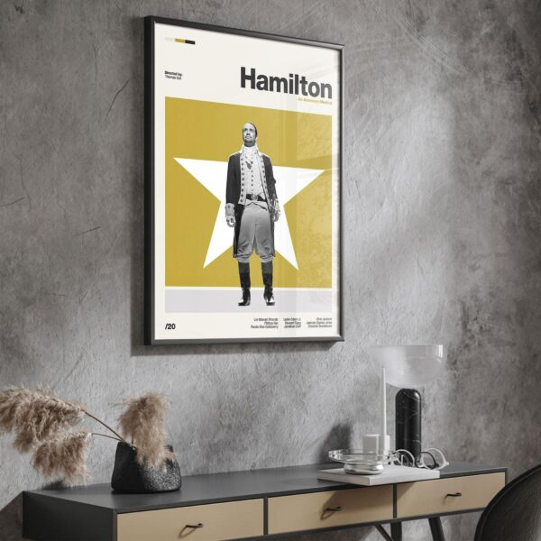 Hamilton movie poster - mid-century vintage art print