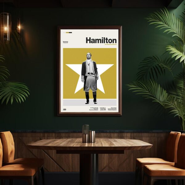 Hamilton movie poster - mid-century vintage art print