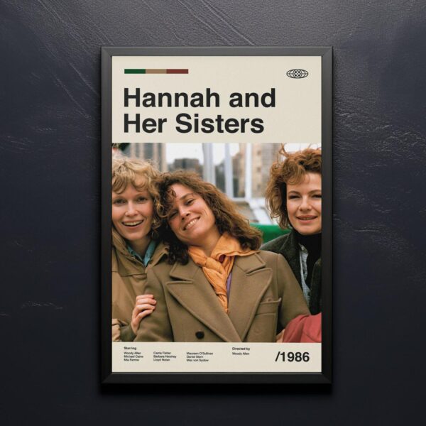 Hannah and Her Sisters mid-century poster retro artwork
