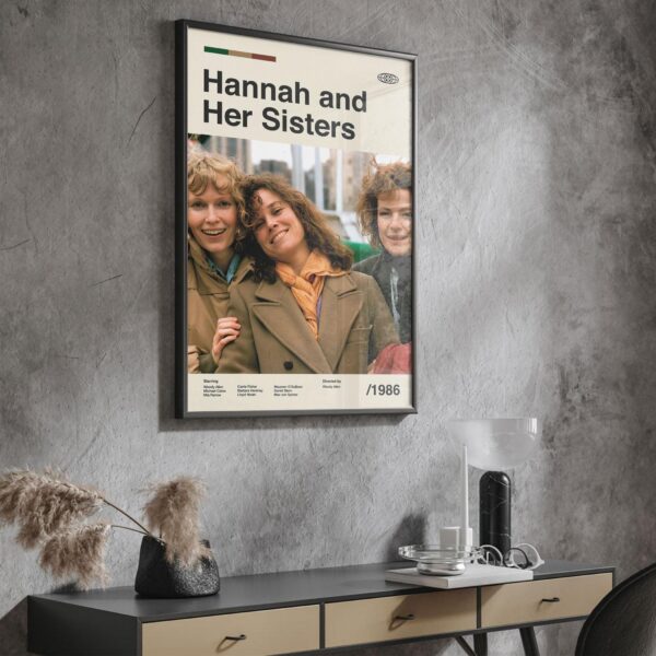 Hannah and Her Sisters mid-century poster retro artwork