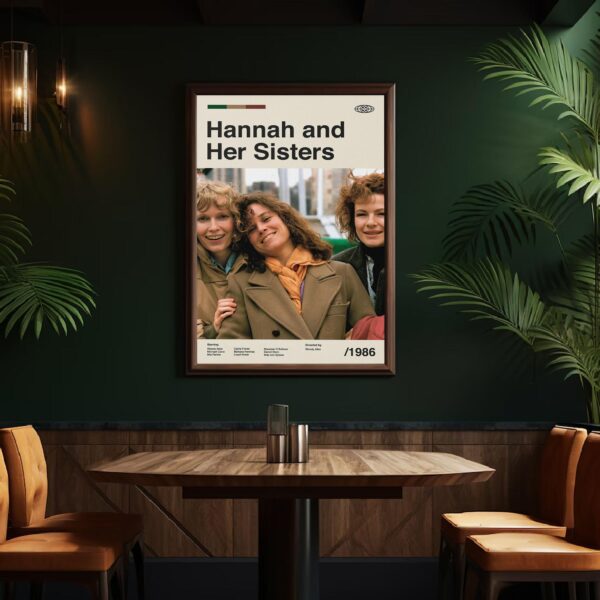 Hannah and Her Sisters mid-century poster retro artwork