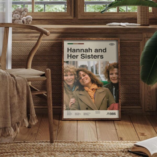 Hannah and Her Sisters mid-century poster retro artwork