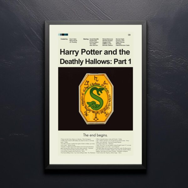 Mid-century modern Harry Potter and the Deathly Hallows Part 1 movie poster